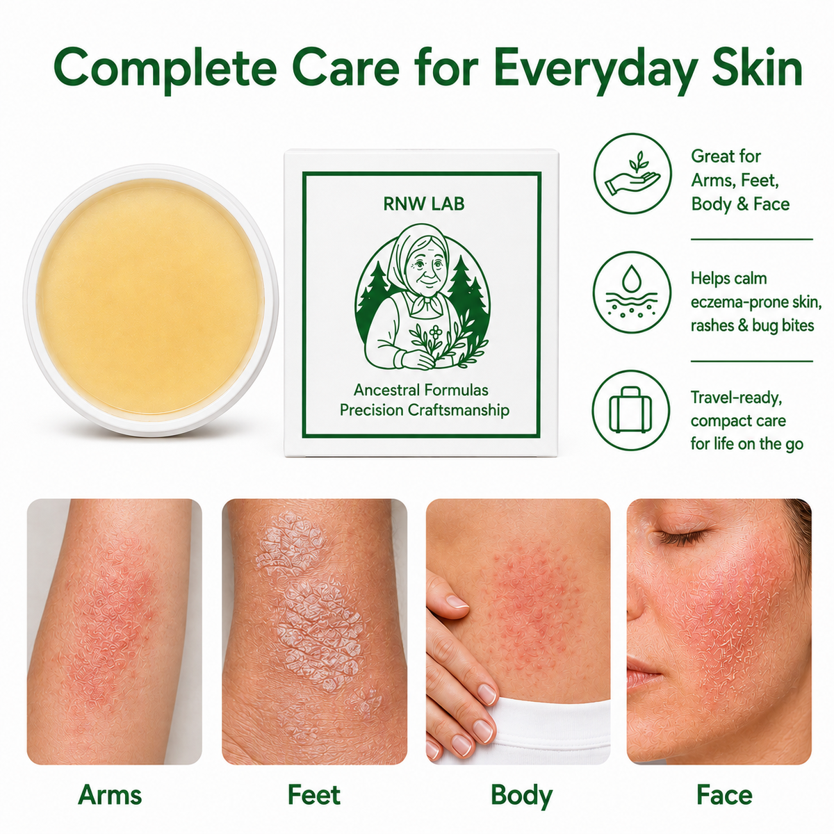 Baba’s Balm glide-on balm for arms, feet, body and face in a compact travel-ready applicator