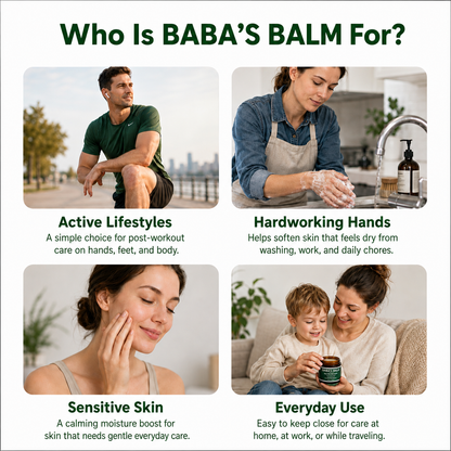 Baba’s Balm Premium Tea Tree Skin Balm, Rashes and Dry Skin, Antifungal Defense for Athlete’s Foot, Jock Itch, Chafing, Bug Bites & Eczema
